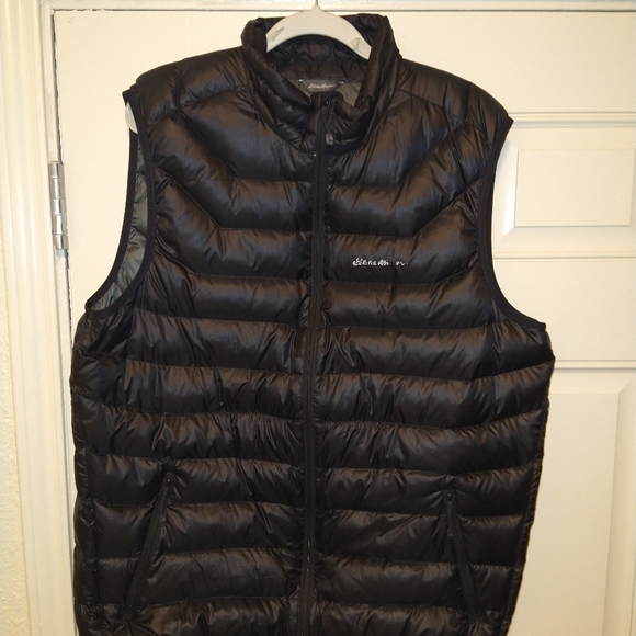 Eddie Bauer First Ascent Puffer Goose Down Full Zip Vest Men's sz Large Tall. - Picture 1 of 6